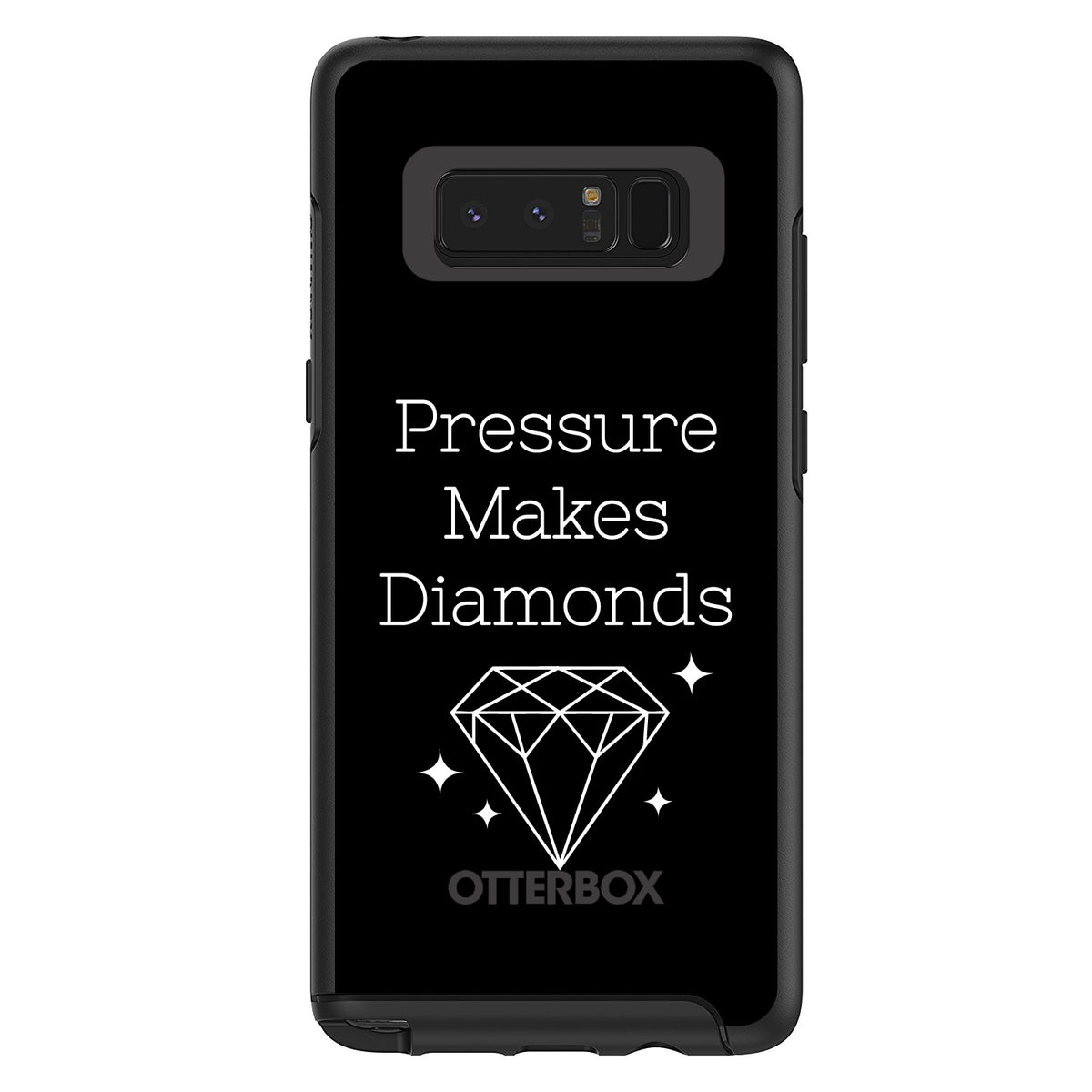 Pressure Makes Diamonds, Black / White OtterBox Symmetry Case for iPhone & Galaxy, view 14