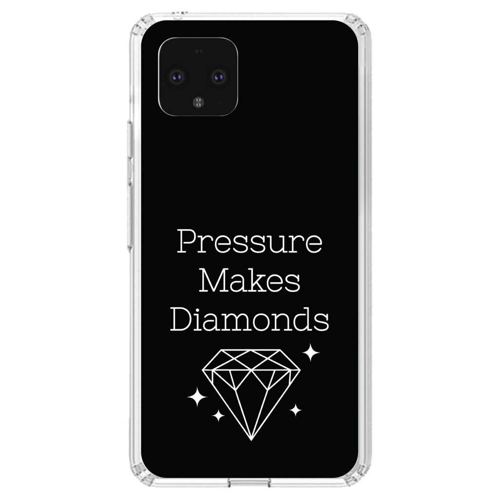 Pressure Makes Diamonds, Black / White Clear Shockproof iPhone Case, view 24