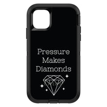 DistinctInk™ OtterBox Defender Series Case for Apple iPhone / Samsung Galaxy / Google Pixel - Pressure Makes Diamonds - Black / White