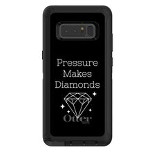 DistinctInk™ OtterBox Defender Series Case for Apple iPhone / Samsung Galaxy / Google Pixel - Pressure Makes Diamonds - Black / White