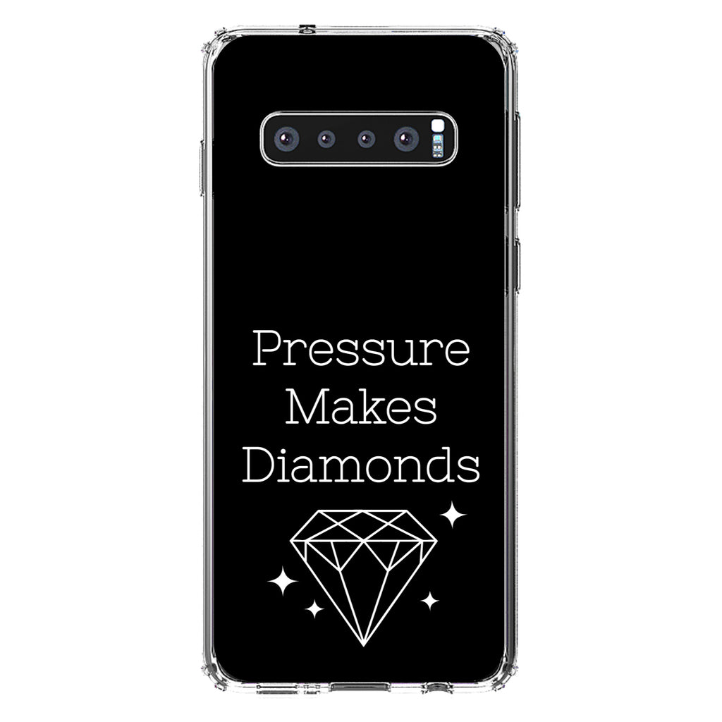 Pressure Makes Diamonds, Black / White Clear Shockproof iPhone Case, view 16