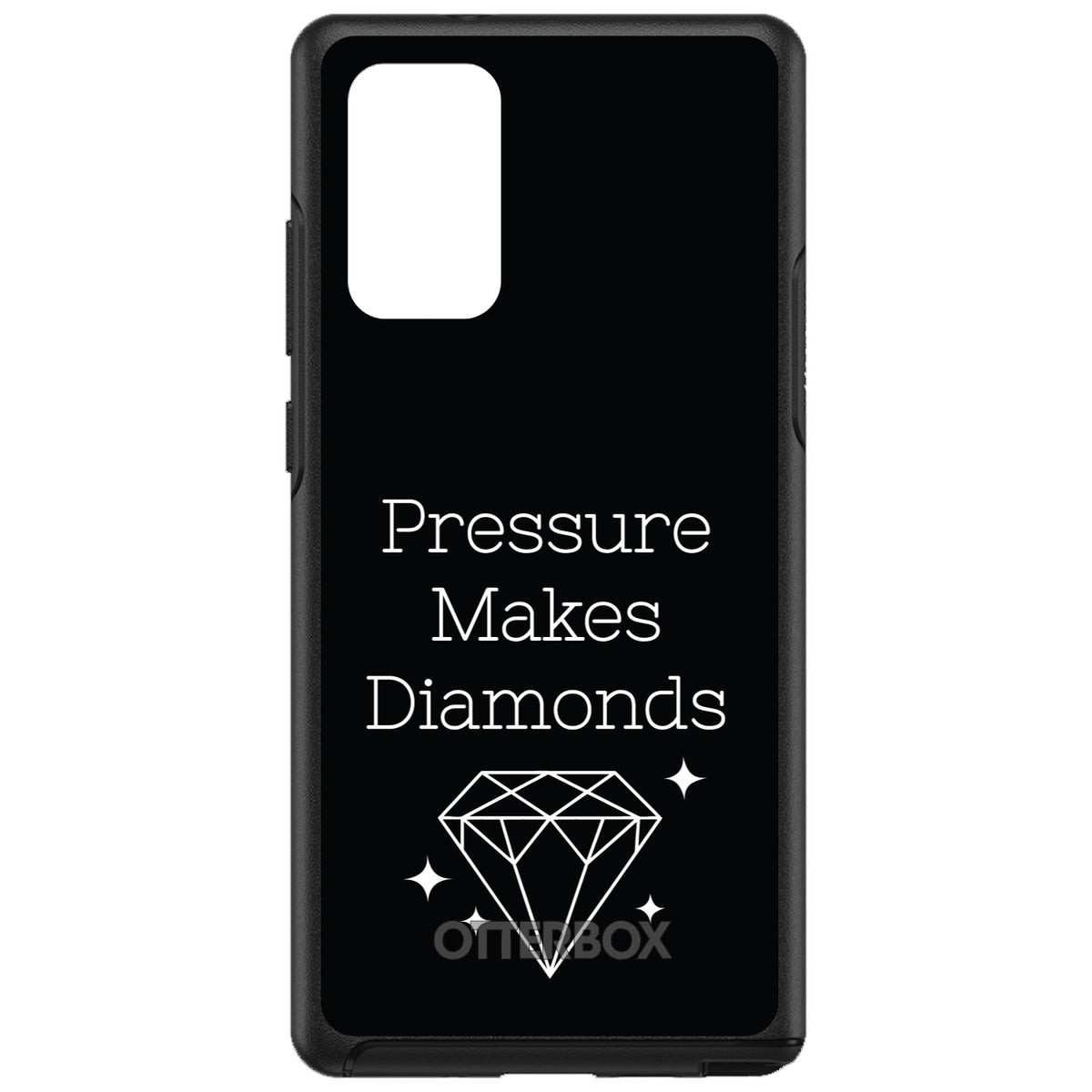 Pressure Makes Diamonds, Black / White OtterBox Symmetry Case for iPhone & Galaxy, view 10
