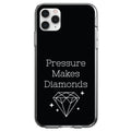 Pressure Makes Diamonds, Black / White Clear Shockproof iPhone Case