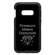 DistinctInk™ OtterBox Defender Series Case for Apple iPhone / Samsung Galaxy / Google Pixel - Pressure Makes Diamonds - Black / White