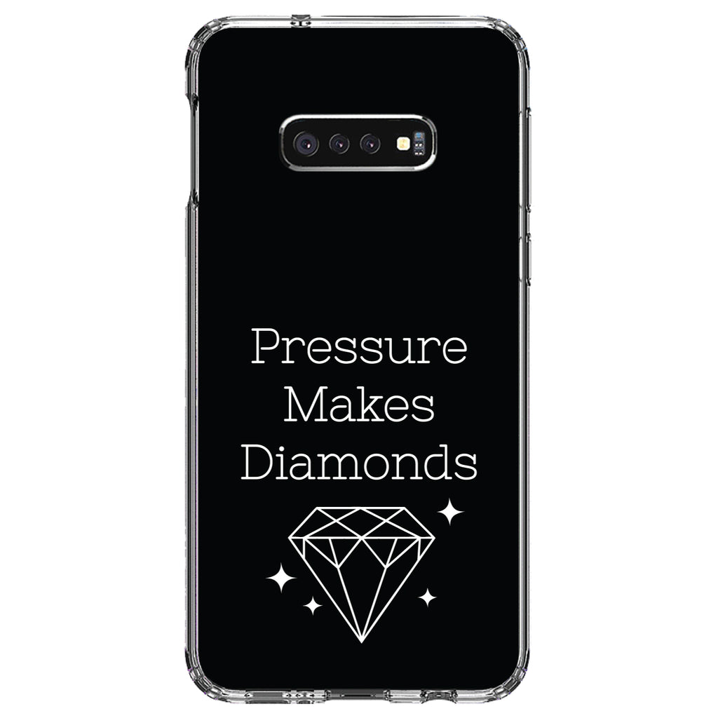 Pressure Makes Diamonds, Black / White Clear Shockproof iPhone Case, view 18