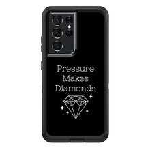 DistinctInk™ OtterBox Defender Series Case for Apple iPhone / Samsung Galaxy / Google Pixel - Pressure Makes Diamonds - Black / White