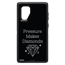 DistinctInk™ OtterBox Defender Series Case for Apple iPhone / Samsung Galaxy / Google Pixel - Pressure Makes Diamonds - Black / White