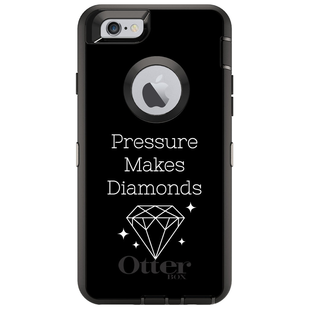 Pressure Makes Diamonds, Black / White OtterBox Defender Case for iPhone & Galaxy, view 4