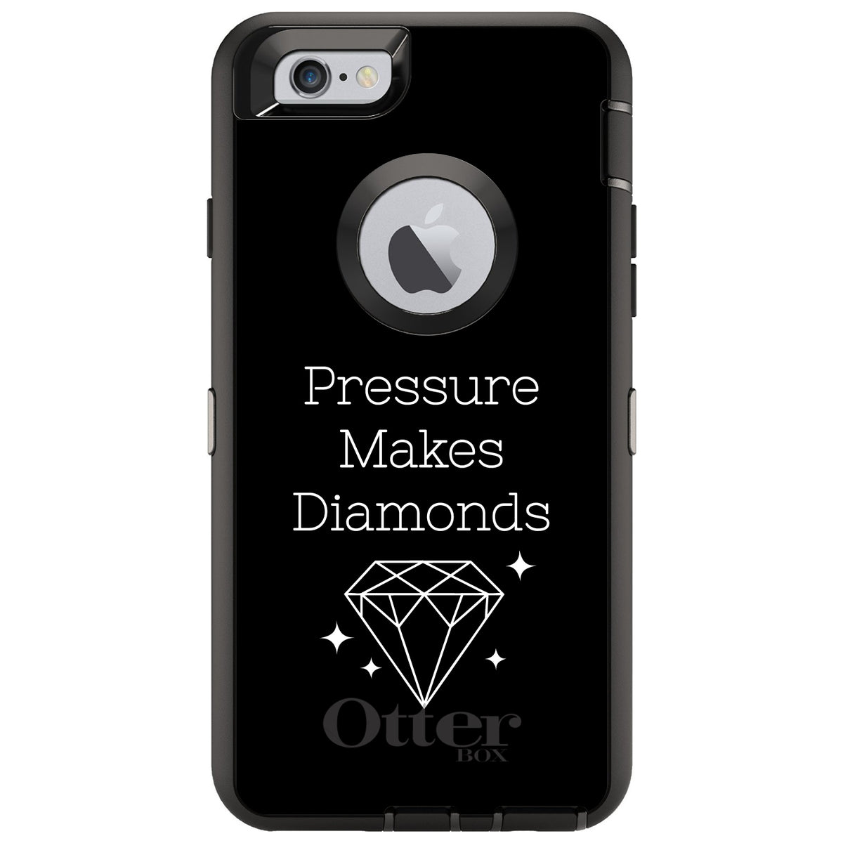 Pressure Makes Diamonds, Black / White OtterBox Defender Case for iPhone & Galaxy, view 4
