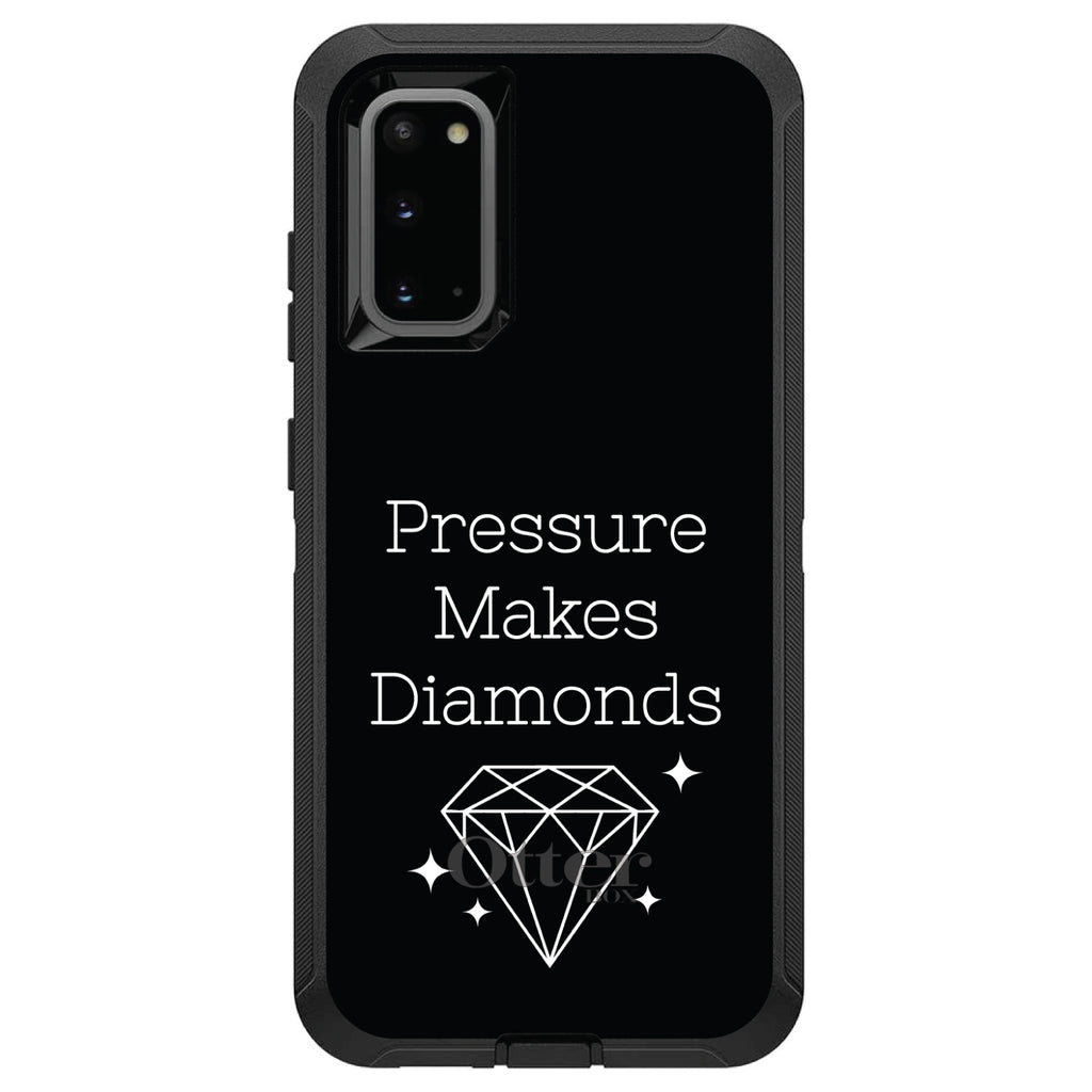 Pressure Makes Diamonds, Black / White OtterBox Defender Case for iPhone & Galaxy, view 8