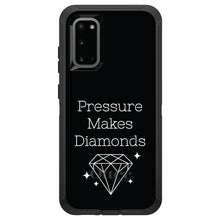 DistinctInk™ OtterBox Defender Series Case for Apple iPhone / Samsung Galaxy / Google Pixel - Pressure Makes Diamonds - Black / White
