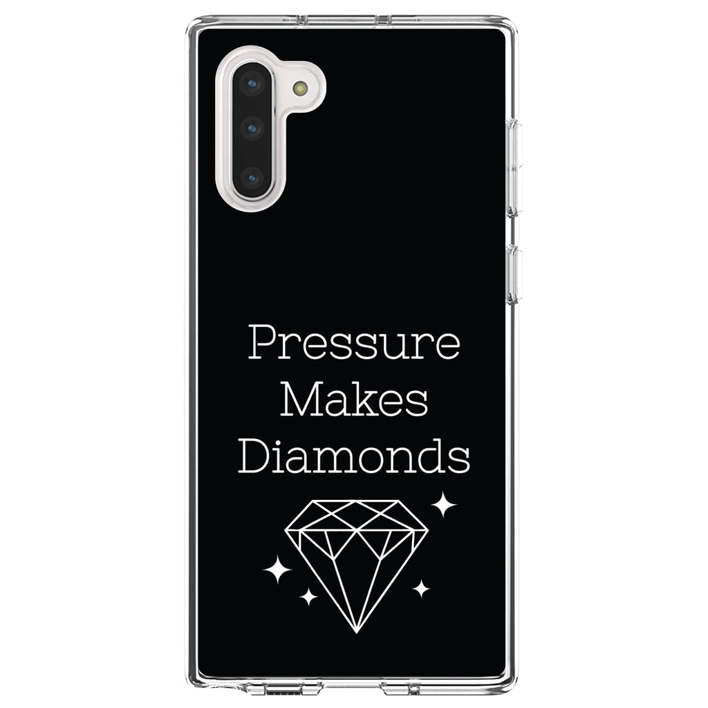 Pressure Makes Diamonds, Black / White Clear Shockproof iPhone Case, view 9