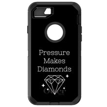 DistinctInk™ OtterBox Defender Series Case for Apple iPhone / Samsung Galaxy / Google Pixel - Pressure Makes Diamonds - Black / White