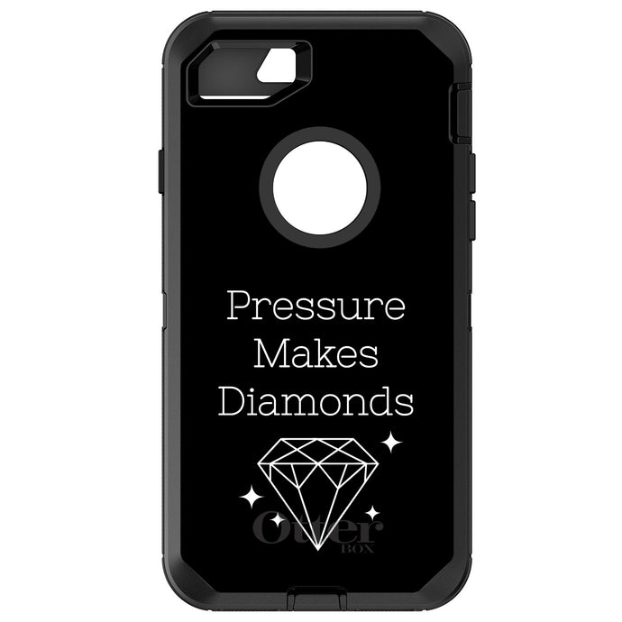 DistinctInk™ OtterBox Defender Series Case for Apple iPhone / Samsung Galaxy / Google Pixel - Pressure Makes Diamonds - Black / White