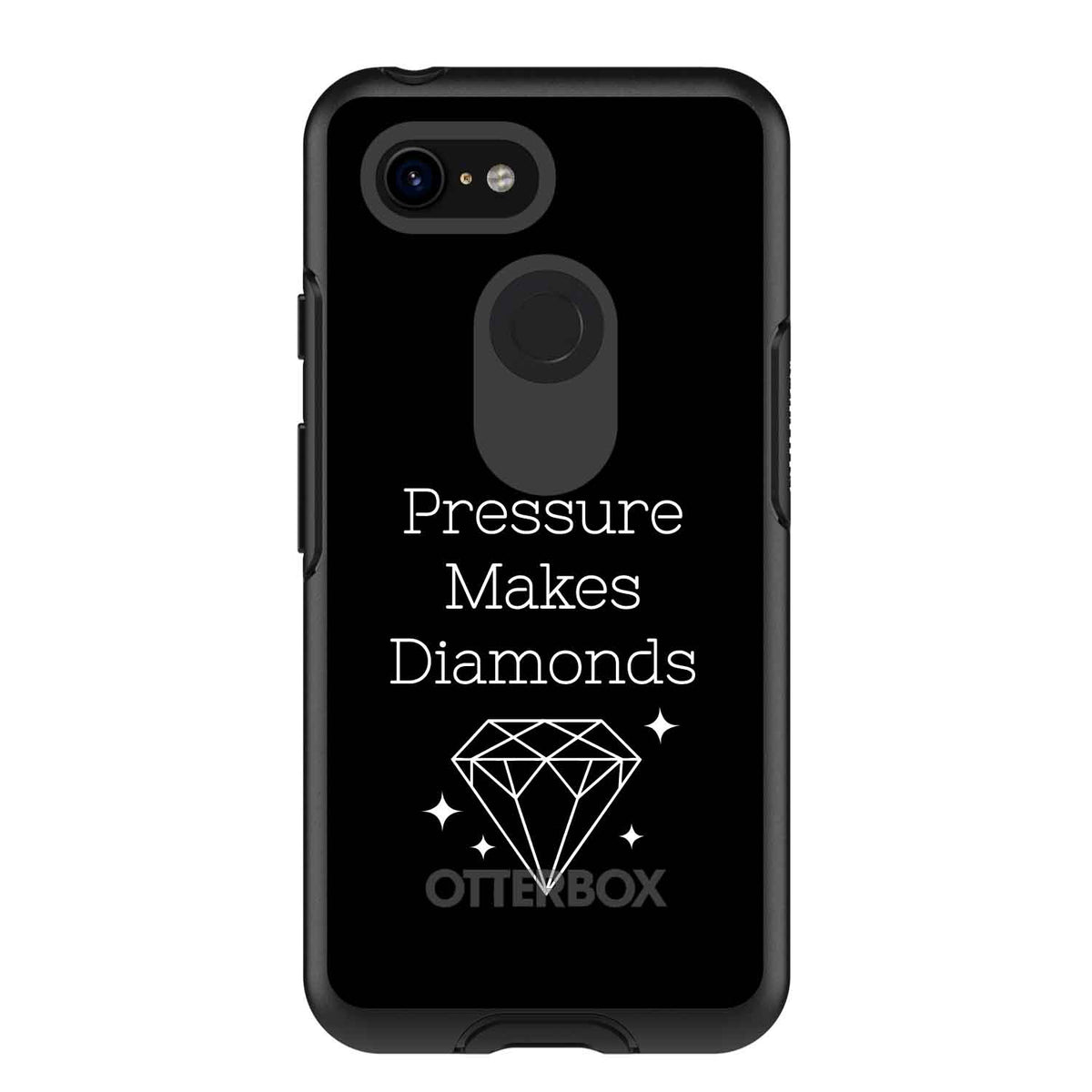 Pressure Makes Diamonds, Black / White OtterBox Symmetry Case for iPhone & Galaxy, view 15