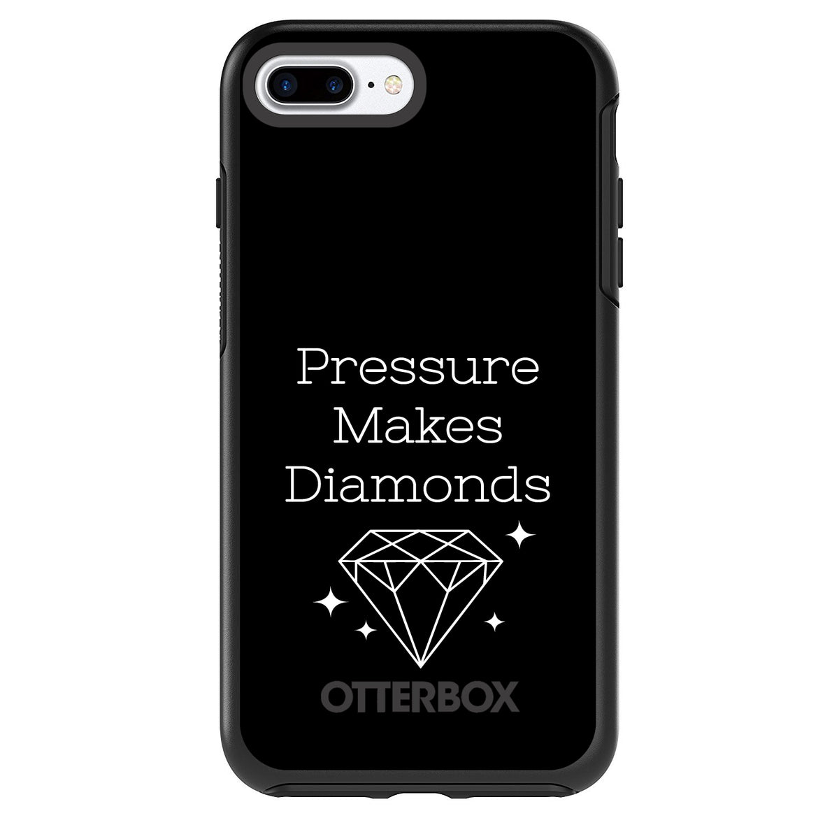 Pressure Makes Diamonds, Black / White OtterBox Symmetry Case for iPhone & Galaxy, view 2
