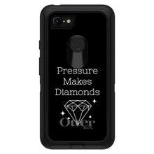 DistinctInk™ OtterBox Defender Series Case for Apple iPhone / Samsung Galaxy / Google Pixel - Pressure Makes Diamonds - Black / White