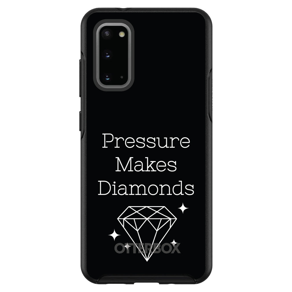 Pressure Makes Diamonds, Black / White OtterBox Symmetry Case for iPhone & Galaxy, view 5