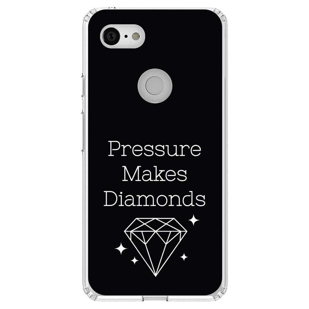 Pressure Makes Diamonds, Black / White Clear Shockproof iPhone Case, view 21