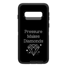 DistinctInk™ OtterBox Defender Series Case for Apple iPhone / Samsung Galaxy / Google Pixel - Pressure Makes Diamonds - Black / White