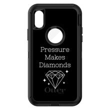 DistinctInk™ OtterBox Defender Series Case for Apple iPhone / Samsung Galaxy / Google Pixel - Pressure Makes Diamonds - Black / White