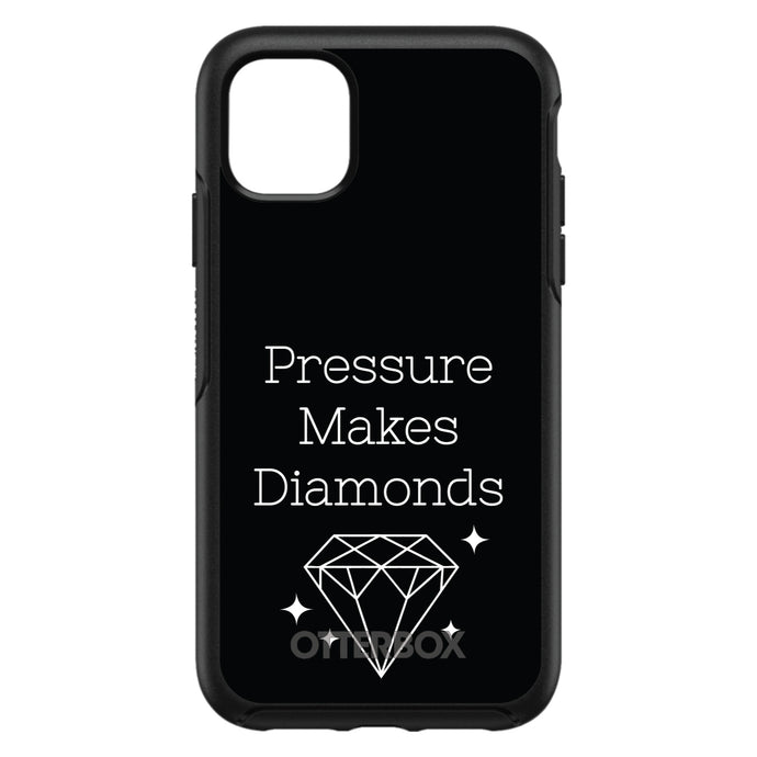 DistinctInk™ OtterBox Symmetry Series Case for Apple iPhone / Samsung Galaxy / Google Pixel - Pressure Makes Diamonds - Black / White