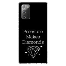 DistinctInk® Clear Shockproof Hybrid Case for Apple iPhone / Samsung Galaxy / Google Pixel - Pressure Makes Diamonds - Black / White