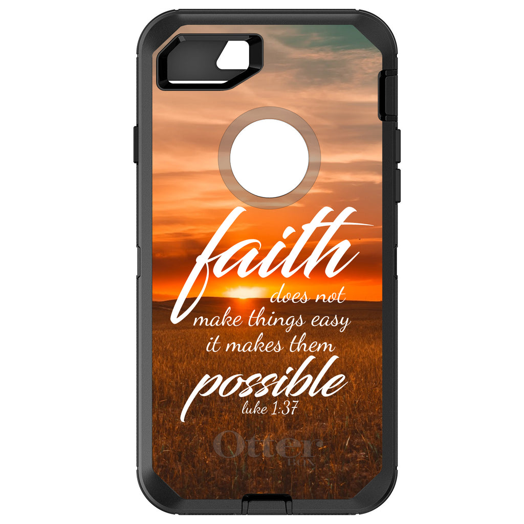 Luke 1:37, Faith Does Not Make Things Easy, It Makes Them Possible OtterBox Defender Case for iPhone & Galaxy
