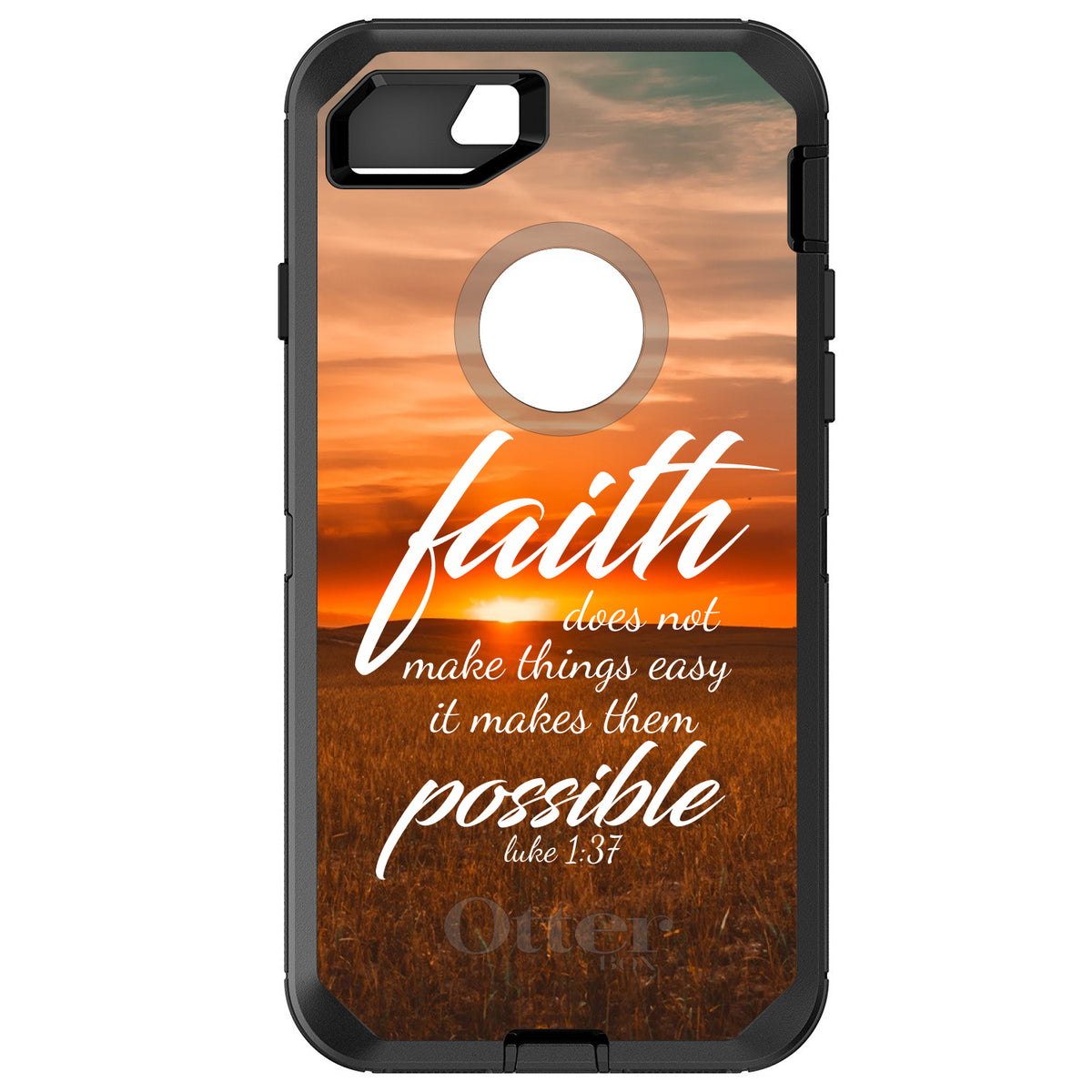 Luke 1:37, Faith Does Not Make Things Easy, It Makes Them Possible OtterBox Defender Case for iPhone & Galaxy
