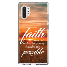 DistinctInk® Clear Shockproof Hybrid Case for Apple iPhone / Samsung Galaxy / Google Pixel - Luke 1:37 - Faith Does Not Make Things Easy, It Makes Them Possible