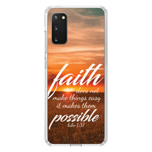 DistinctInk® Clear Shockproof Hybrid Case for Apple iPhone / Samsung Galaxy / Google Pixel - Luke 1:37 - Faith Does Not Make Things Easy, It Makes Them Possible