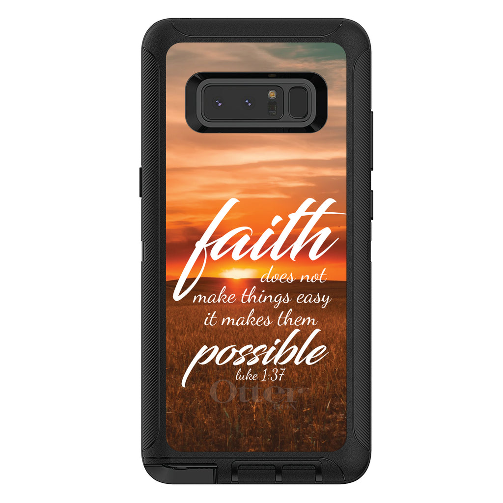 Luke 1:37, Faith Does Not Make Things Easy, It Makes Them Possible OtterBox Defender Case for iPhone & Galaxy, view 17