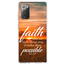 DistinctInk® Clear Shockproof Hybrid Case for Apple iPhone / Samsung Galaxy / Google Pixel - Luke 1:37 - Faith Does Not Make Things Easy, It Makes Them Possible