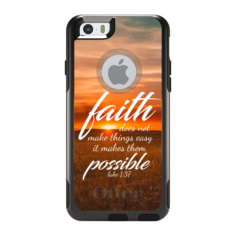 Luke 1:37, Faith Does Not Make Things Easy, It Makes Them Possible OtterBox Commuter Case for iPhone & Galaxy, view 4