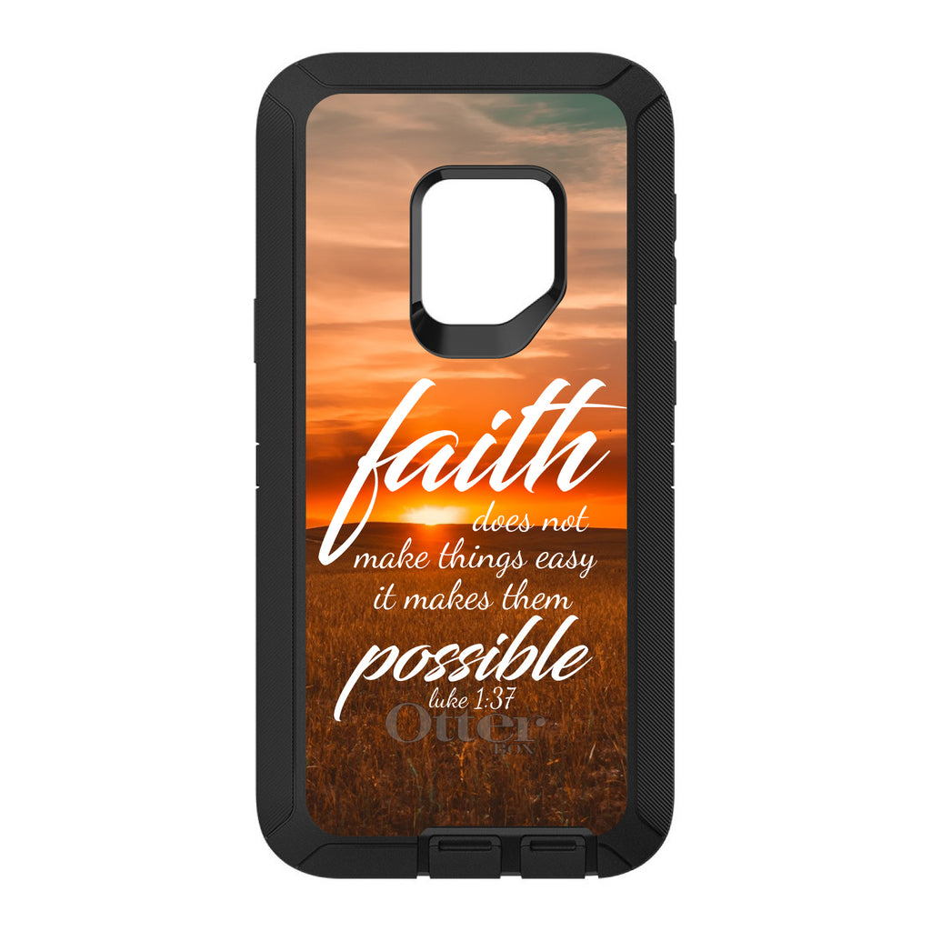 Luke 1:37, Faith Does Not Make Things Easy, It Makes Them Possible OtterBox Defender Case for iPhone & Galaxy, view 11