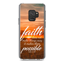 DistinctInk® Clear Shockproof Hybrid Case for Apple iPhone / Samsung Galaxy / Google Pixel - Luke 1:37 - Faith Does Not Make Things Easy, It Makes Them Possible