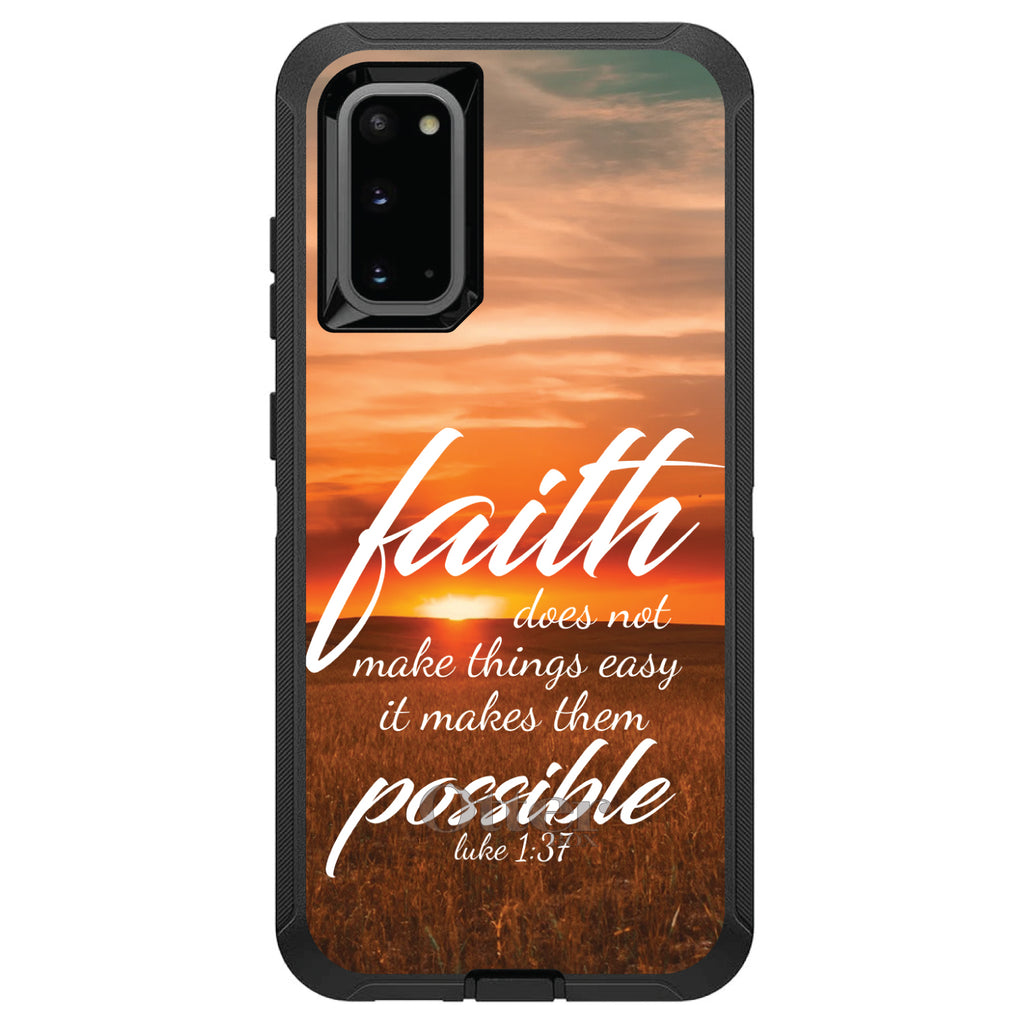 Luke 1:37, Faith Does Not Make Things Easy, It Makes Them Possible OtterBox Defender Case for iPhone & Galaxy, view 8