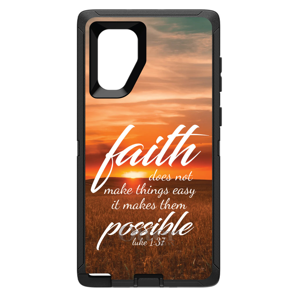 Luke 1:37, Faith Does Not Make Things Easy, It Makes Them Possible OtterBox Defender Case for iPhone & Galaxy, view 14