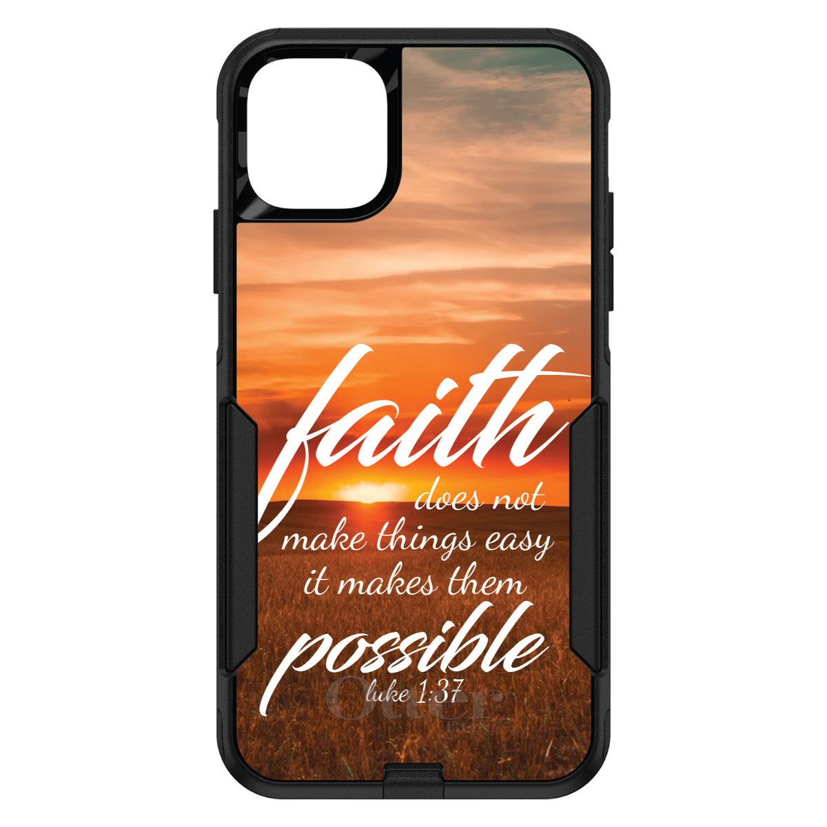 Luke 1:37, Faith Does Not Make Things Easy, It Makes Them Possible OtterBox Commuter Case for iPhone & Galaxy, view 2