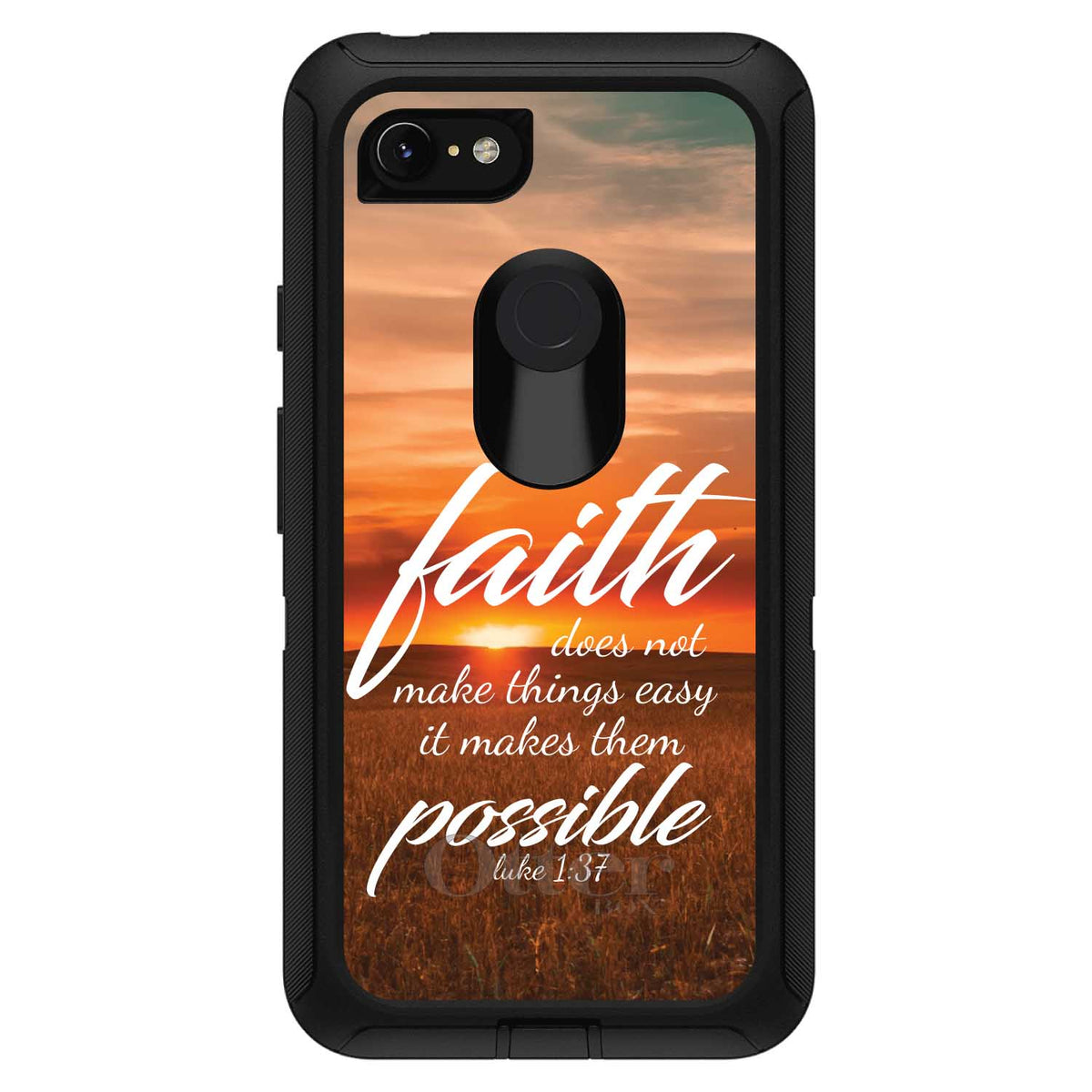 Luke 1:37, Faith Does Not Make Things Easy, It Makes Them Possible OtterBox Defender Case for iPhone & Galaxy, view 18