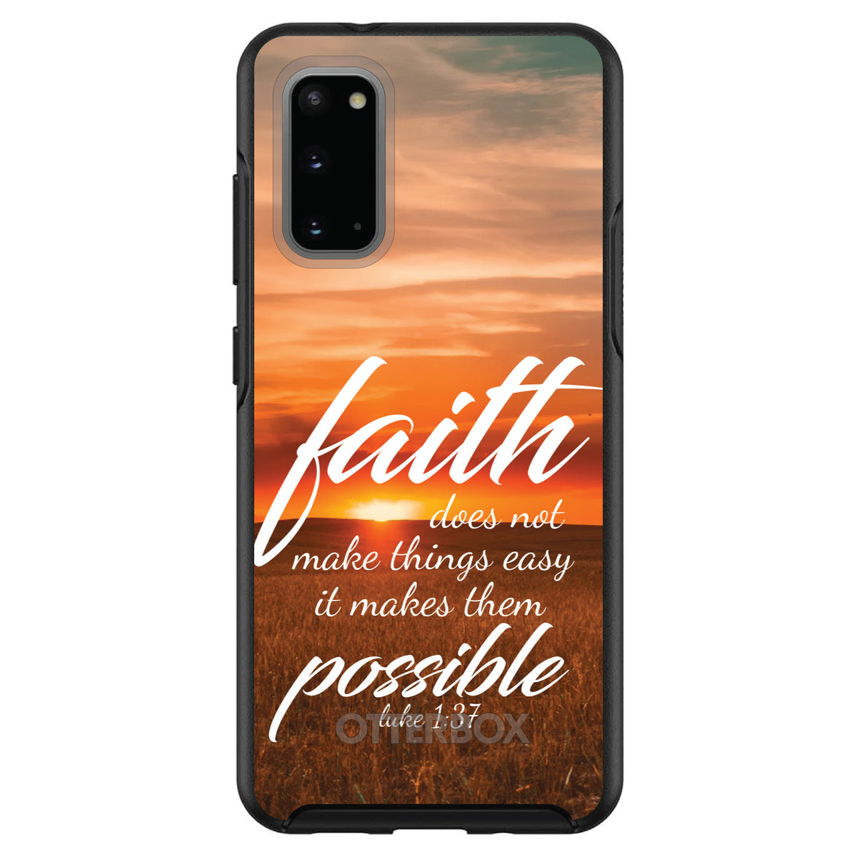 Luke 1:37, Faith Does Not Make Things Easy, It Makes Them Possible OtterBox Symmetry Case for iPhone & Galaxy, view 5