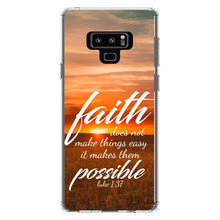 DistinctInk® Clear Shockproof Hybrid Case for Apple iPhone / Samsung Galaxy / Google Pixel - Luke 1:37 - Faith Does Not Make Things Easy, It Makes Them Possible
