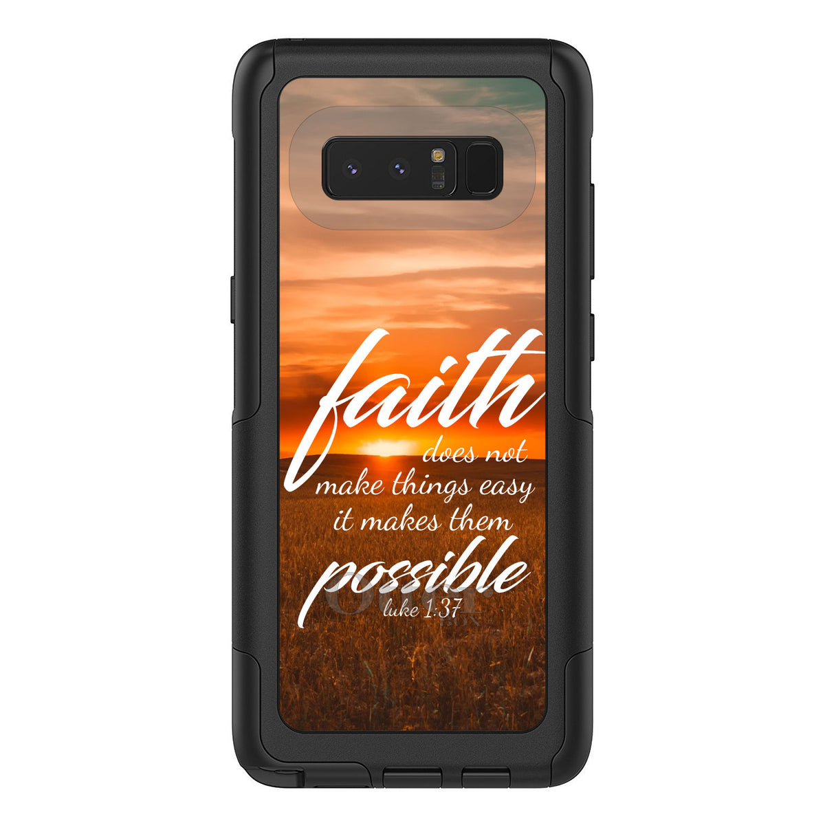 Luke 1:37, Faith Does Not Make Things Easy, It Makes Them Possible OtterBox Commuter Case for iPhone & Galaxy, view 16
