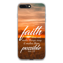 DistinctInk® Clear Shockproof Hybrid Case for Apple iPhone / Samsung Galaxy / Google Pixel - Luke 1:37 - Faith Does Not Make Things Easy, It Makes Them Possible