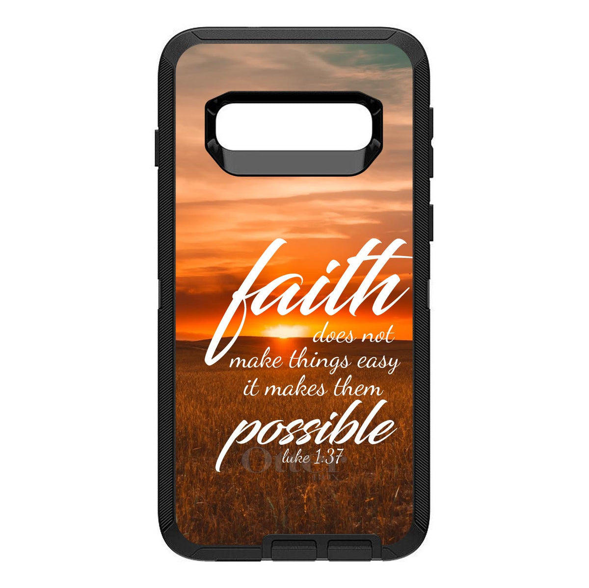 Luke 1:37, Faith Does Not Make Things Easy, It Makes Them Possible OtterBox Defender Case for iPhone & Galaxy, view 9