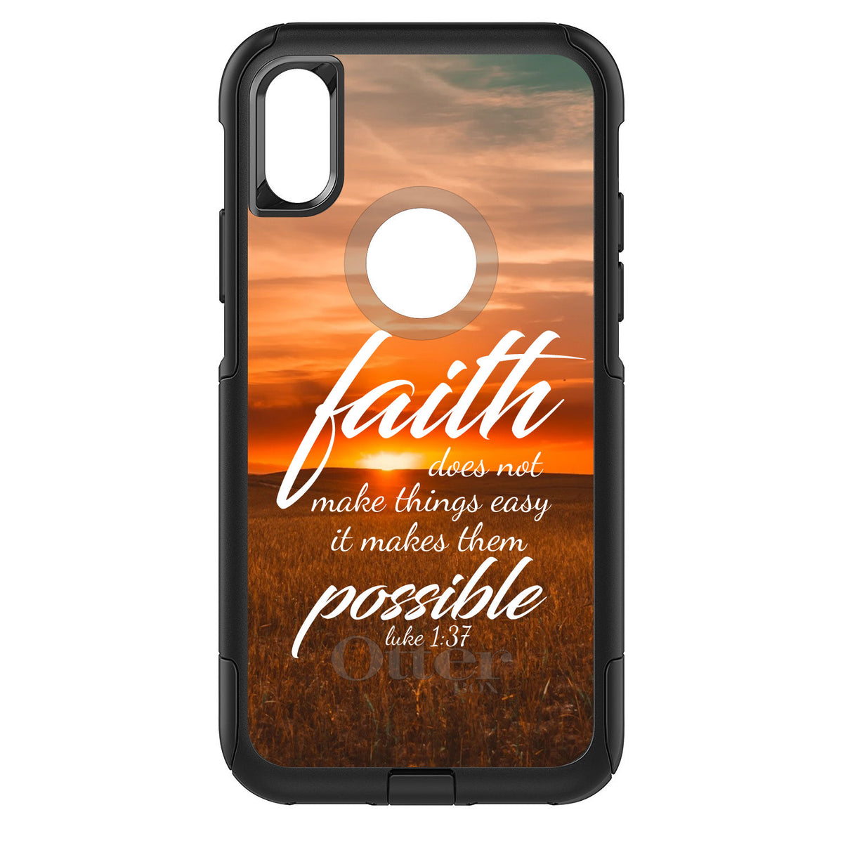 Luke 1:37, Faith Does Not Make Things Easy, It Makes Them Possible OtterBox Commuter Case for iPhone & Galaxy, view 3