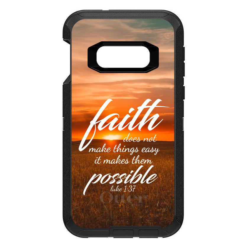 Luke 1:37, Faith Does Not Make Things Easy, It Makes Them Possible OtterBox Defender Case for iPhone & Galaxy, view 10
