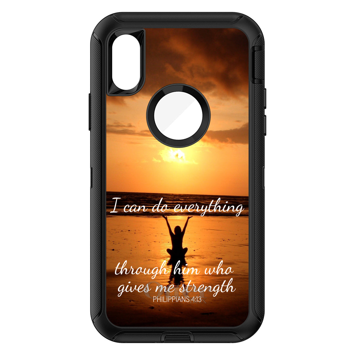 Philippians 4:13, I can do everything through Him who gives me strength OtterBox Defender Case for iPhone & Galaxy, view 3