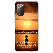 DistinctInk® Clear Shockproof Hybrid Case for Apple iPhone / Samsung Galaxy / Google Pixel - Philippians 4:13 - I can do everything through Him who gives me strength