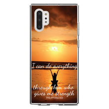 DistinctInk® Clear Shockproof Hybrid Case for Apple iPhone / Samsung Galaxy / Google Pixel - Philippians 4:13 - I can do everything through Him who gives me strength